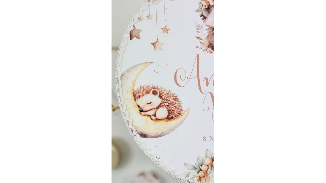 Trusou botez fetita Arici Pogonici cu flori de toamna 2